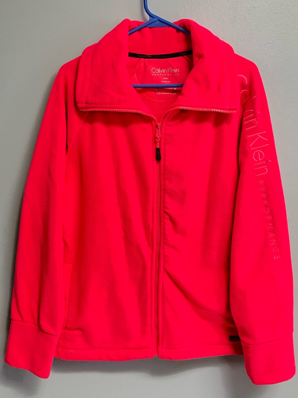 NICE CALVIN KLEIN PERFORMANCE MICRO FLEECE JACKET - LARGE